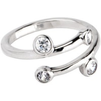 Sterling Silver 925 Cubic Zirconia SPIRAL Adjustable Toe Ring Sterling Silver 925 Cubic Zirconia SPIRAL Adjustable Toe Ring