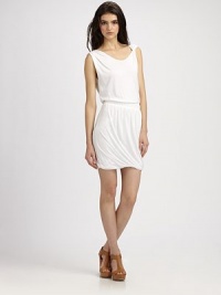 Goddess-inspired draping and soft stretch fabric alludes to simplistic elegance. Bateau necklineGathered shoulder strapTwisted strap detailingSleevelessElastic waistbandBubble hemAbout 19 from natural waistModalMachine washImportedModel is 5'10 (177cm) wearing a US size Small. Goddess-inspired draping and soft stretch fabric alludes to simplistic elegance. Bateau necklineGathered shoulder strapTwisted strap detailingSleevelessElastic waistbandBubble hemAbout 19 from natural waistModalMachine washImportedModel is 5'10 (177cm) wearing a US size Small.