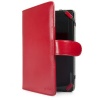 BoxWave Kindle Fire Ardent Red Leather Elite Case - Stylish Red Vegan Leather Book Style Kindle Cover Case