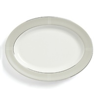 Embellished with a matte silvery border trimmed in sparkling platinum, the Solstice large platter will complement your dining experience throughout a lifetime of shifting trends and evolving fashions. Embellished with a matte silvery border trimmed in sparkling platinum, the Solstice large platter will complement your dining experience throughout a lifetime of shifting trends and evolving fashions.