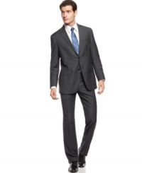 Suit up. This charcoal style from Hart Shaffner & Marx has a modern fit you can wear anywhere. Suit up. This charcoal style from Hart Shaffner & Marx has a modern fit you can wear anywhere.