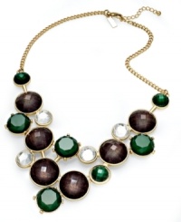 Make a bold statement with this collar necklace from INC International Concepts. Crafted from 12k gold-plated mixed metal, the necklace features a bib with colorful glass stones for a stunning effect. Approximate length: 16 inches + 2-inch extender. Approximate drop: 2-1/2 inches. Make a bold statement with this collar necklace from INC International Concepts. Crafted from 12k gold-plated mixed metal, the necklace features a bib with colorful glass stones for a stunning effect. Approximate length: 16 inches + 2-inch extender. Approximate drop: 2-1/2 inches.