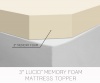 3 Lucid® by LinenSpa Memory Foam Mattress Topper 3-Year Warranty