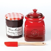 Exclusive to Bloomingdale's, this charming gift set features a jam jar in Le Creuset's signature enameled stoneware, Bonne Maman's Strawberry Preserves and two recipes. Presented in a windowed gift box, it makes a delightful hostess or holiday gift. Exclusive to Bloomingdale's, this charming gift set features a jam jar in Le Creuset's signature enameled stoneware, Bonne Maman's Strawberry Preserves and two recipes. Presented in a windowed gift box, it makes a delightful hostess or holiday gift.