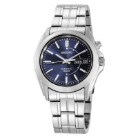 Seiko Men's SMY111 Stainless Steel Kinetic Blue Dial Watch