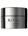 The Ultimate Eye Opener. RéVive's hypoallergenic eye masque for all skin types, formulated with Probiotics, nature's method of providing natural and necessary growth factors that stimulate cell renewal, reverse signs of aging and increase cellular respiration and metabolism that become sluggish with age. APPLICATION: Apply liberally on freshly cleansed skin. Apply to lower and corner eye perimeter only. Recommended for evening use.