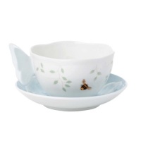 Lenox Butterfly Meadow Figural Cup and Saucer Set, Blue Lenox Butterfly Meadow Figural Cup and Saucer Set, Blue