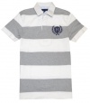 Tommy Hilfiger Men Logo H Striped Polo T-shirt