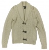 Lauren Jeans Co. Women's Guernsey Cabled Shawl-Collar Cardigan Sweater