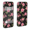 Apple iPhone 4 or 4s Full Body Decal Vinyl Skin - Black Rose Garden By SkinGuardz