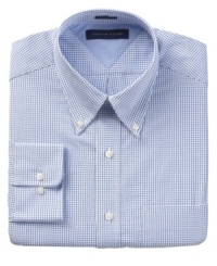 A simple checked shirt from Tommy Hilfiger is a sharp way to introduce a pattern into your work-week rotation. A simple checked shirt from Tommy Hilfiger is a sharp way to introduce a pattern into your work-week rotation.