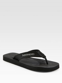 Stretchy nylon upper updates this timeless thong design with a rubber sole. Nylon upperPadded insoleRubber soleImported Stretchy nylon upper updates this timeless thong design with a rubber sole. Nylon upperPadded insoleRubber soleImported