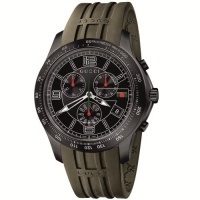Gucci Men's YA126207 G-Timeless Chronograph Green Rubber Strap Watch Gucci Men's YA126207 G-Timeless Chronograph Green Rubber Strap Watch