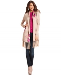 Add a pop of print and color to your layered look with this RACHEL Rachel Roy floral sweater -- a fresh spin on cold-weather style! Add a pop of print and color to your layered look with this RACHEL Rachel Roy floral sweater -- a fresh spin on cold-weather style!