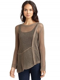 THE LOOKOpen weave design Ribbed round neckline Long ribbed cuff sleeves Asymmetrical seam details THE FITAbout 25 from shoulder to hemTHE MATERIALSilk/viscose/polyamideCARE & ORIGINDry cleanImportedModel shown is 5'11 (180cm) wearing US size Small. THE LOOKOpen weave design Ribbed round neckline Long ribbed cuff sleeves Asymmetrical seam details THE FITAbout 25 from shoulder to hemTHE MATERIALSilk/viscose/polyamideCARE & ORIGINDry cleanImportedModel shown is 5'11 (180cm) wearing US size Small.