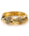 A mash-up of sparkle, texture and gilt tone make this Alexis Bittar bracelet a bold, have-forever statement piece.