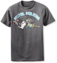 Metal Mulisha Boys 8-20 Crash N Burn Tee, Charcoal, Small Metal Mulisha Boys 8-20 Crash N Burn Tee, Charcoal, Small