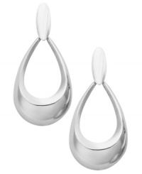 Retro chic and ready to wear. Charter Club's 80's-inspired earrings feature a sleek door knocker design crafted from a silver tone mixed metal post setting. Approximate drop: 2 inches. Approximate diameter: 1 inch. Retro chic and ready to wear. Charter Club's 80's-inspired earrings feature a sleek door knocker design crafted from a silver tone mixed metal post setting. Approximate drop: 2 inches. Approximate diameter: 1 inch.