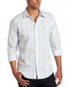 Calvin Klein Sportswear Men's Long Sleeve Roll Up Plaid Lightweight Poplin Shirt