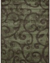 Nourison Interpretations Brown Geometric 3.6-Feet by 5.6-Feet Polyacrylic Area Rug