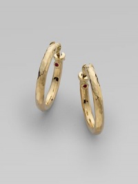From the Martellato Collection. Soft, romantic grooves put a vintage texture to classic, 18k yellow gold hoops. 18k yellow gold Diameter, about 1 Hinge close Made in Italy From the Martellato Collection. Soft, romantic grooves put a vintage texture to classic, 18k yellow gold hoops. 18k yellow gold Diameter, about 1 Hinge close Made in Italy