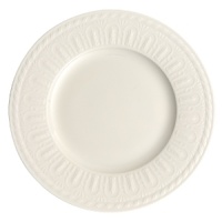 This collection of classic white, patterned dinnerware and serveware from Villeroy & Boch mixes seamlessly with a variety of table linen and flatware patterns. This collection of classic white, patterned dinnerware and serveware from Villeroy & Boch mixes seamlessly with a variety of table linen and flatware patterns.