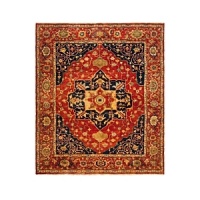 Inspired by antique Heriz center medallion carpets of the 19th century, this finely hand-knotted Ralph Lauren rug boasts exceptional detail in lavish hues. Inspired by antique Heriz center medallion carpets of the 19th century, this finely hand-knotted Ralph Lauren rug boasts exceptional detail in lavish hues.