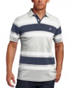 Nautica Men's Winnetu Stripe Short Sleeve Pique Polo Shirt