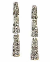 Alfani Earrings, Silver-Tone Clear Crystal Linear Earrings Alfani Earrings, Silver-Tone Clear Crystal Linear Earrings