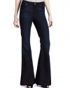 7 For All Mankind Women's Highwaist Flare Jean in Deep Creek Blue