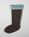 Add warmth and pizazz to your favorite Hunter design with these chevron-patterned fleece socks.