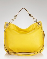 Crafted from rich leather in a day-right shape, Rebecca Minkoff's chain-trimmed hobo bag is so bright now. Carry it to give every look a supercharged shot of color.