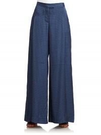 THE LOOKPin dot printFront zip and hook closureFront pleatsSide seam pocketsWide legsBack dartsTHE FITRise, about 9Inseam, about 31THE MATERIAL54% rayon/46% modalCARE & ORIGINDry cleanImportedModel shown is 5'10 (177cm) wearing US size 4. THE LOOKPin dot printFront zip and hook closureFront pleatsSide seam pocketsWide legsBack dartsTHE FITRise, about 9Inseam, about 31THE MATERIAL54% rayon/46% modalCARE & ORIGINDry cleanImportedModel shown is 5'10 (177cm) wearing US size 4.