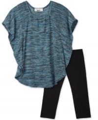 A floaty, lightweight style to complement her care-free attitude – this lurex space-dye poncho and leggings set from BCX is an extra comfy outfit for her. (Clearance) A floaty, lightweight style to complement her care-free attitude – this lurex space-dye poncho and leggings set from BCX is an extra comfy outfit for her. (Clearance)