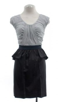 Rebecca Taylor Cinder Grey Casual Combo Cap Sleeve Dress 8 Rebecca Taylor Cinder Grey Casual Combo Cap Sleeve Dress 8