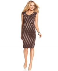 Punchy polka dots enliven Charter Club's belted sheath dress. Pair it with a blazer for the office, or simply wear it with pumps for dinner!