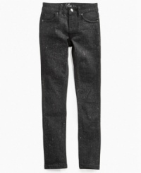 Take a modern skinny fit and add a little flair with these sparkle jeans from Revolution. Take a modern skinny fit and add a little flair with these sparkle jeans from Revolution.