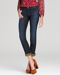 Chic and cuffed, these flattering dark wash skinnies, are a must-have fall favorite to reenergize your denim collection.