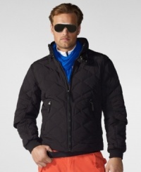 Inspired by luxury ski gear, the Commando Down Jacket is expertly crafted in sleek, water-repellent taffeta with plush quilting and a cozy fleece lining for essential warmth. Inspired by luxury ski gear, the Commando Down Jacket is expertly crafted in sleek, water-repellent taffeta with plush quilting and a cozy fleece lining for essential warmth.