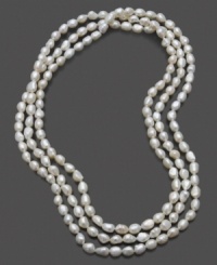 Add top-notch elegance to your everyday look with this striking cultured freshwater pearl (7-8 mm) necklace. Approximate length: 64 inches. Add top-notch elegance to your everyday look with this striking cultured freshwater pearl (7-8 mm) necklace. Approximate length: 64 inches.