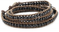 Chan Luu Onyx Leather Wrap Bracelet