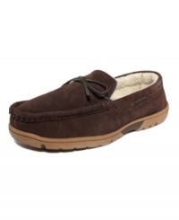 The perfect shoe for around the house. These lined moccasins from Rockport put in complete comfort all day long.