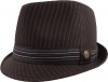 Goorin Brothers La Thonte Charcoal Pinstripe Fedora Hat (Medium)