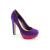 Steve Madden Beasst Platforms Heels Shoes Purple Womens