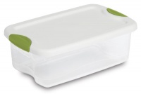 Sterilite 18828012 6-Quart Latch Box See-Through with White Lid and Peacock Latches, 12-Pack Sterilite 18828012 6-Quart Latch Box See-Through with White Lid and Peacock Latches, 12-Pack