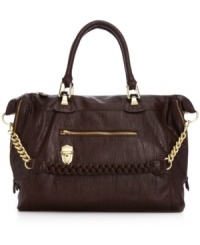 Add some serpentine chic to your accessories wardrobe with this faux snakeskin-embossed bag from Steve Madden. Outfitted with chain-link detailing and golden hardware, it boasts a pocket-lined interior for stowing everyday must-haves. Add some serpentine chic to your accessories wardrobe with this faux snakeskin-embossed bag from Steve Madden. Outfitted with chain-link detailing and golden hardware, it boasts a pocket-lined interior for stowing everyday must-haves.