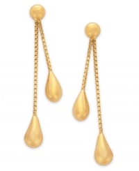 Twice the appeal. Giani Bernini's double teardrop earrings are crafted from 24k gold over sterling silver, featuring a design that makes a stylish statement for any occasion. Approximate drop: 1-1/2 inches. Twice the appeal. Giani Bernini's double teardrop earrings are crafted from 24k gold over sterling silver, featuring a design that makes a stylish statement for any occasion. Approximate drop: 1-1/2 inches.
