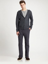 EXCLUSIVELY OURS. Dress wardrobe essential for the contemporary man of style, tailored in smooth, soft cotton for a comfortable, straight-leg fit.Flat-front styleSide slash, back welt pocketsInseam, about 33CottonDry cleanImported EXCLUSIVELY OURS. Dress wardrobe essential for the contemporary man of style, tailored in smooth, soft cotton for a comfortable, straight-leg fit.Flat-front styleSide slash, back welt pocketsInseam, about 33CottonDry cleanImported