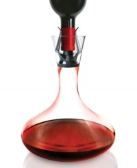 Entertain with Le Creuset. Simply secure the Vitesse adapter to the wine bottle and decanter, then step back and enjoy the show. Wine will trickle 360 degrees around the decanter while bubbles pass into the bottle, aerating it as it flows. Model WA142L. Entertain with Le Creuset. Simply secure the Vitesse adapter to the wine bottle and decanter, then step back and enjoy the show. Wine will trickle 360 degrees around the decanter while bubbles pass into the bottle, aerating it as it flows. Model WA142L.