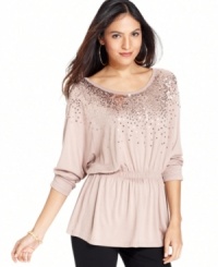 Dress up your everyday with this top from Grace Elements. Dress up your everyday with this top from Grace Elements.